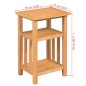 Beistelltisch mit Zeitungsablage 27x35x55 cm Massivholz Eiche Beistelltisch mit Zeitungsablage 27x35x55 cm Massivholz Eiche
