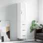 Highboard Hochglanz-Weiß 34,5x34x180 cm Holzwerkstoff Highboard Hochglanz-Weiß 34,5x34x180 cm Holzwerkstoff