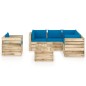 vidaXL 8-tlg. Garten-Lounge-Set mit Kissen Grün Imprägniertes Holz vidaXL 8-tlg. Garten-Lounge-Set mit Kissen Grün Imprägniertes Holz