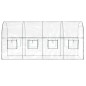 Gewächshaus Transparent 160x400x190 cm PVC & Stahl