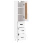 Highboard Hochglanz-Weiß 34,5x34x180 cm Holzwerkstoff Highboard Hochglanz-Weiß 34,5x34x180 cm Holzwerkstoff