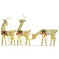 Weihnachtsdeko LED Rentiere 270x7x90 cm Golden Warmweiß Weihnachtsdeko LED Rentiere 270x7x90 cm Golden Warmweiß