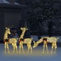 Weihnachtsdeko LED Rentiere 270x7x90 cm Golden Warmweiß Weihnachtsdeko LED Rentiere 270x7x90 cm Golden Warmweiß