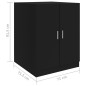 Waschmaschinenschrank Schwarz 71x71,5x91,5 cm Waschmaschinenschrank Schwarz 71x71,5x91,5 cm