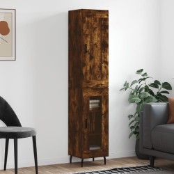 Highboard Räuchereiche 34,5x34x180 cm Holzwerkstoff