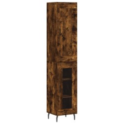 Highboard Räuchereiche 34,5x34x180 cm Holzwerkstoff