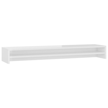 vidaXL Monitorständer Hochglanz-Weiß 100x24x13 cm Holzwerkstoff