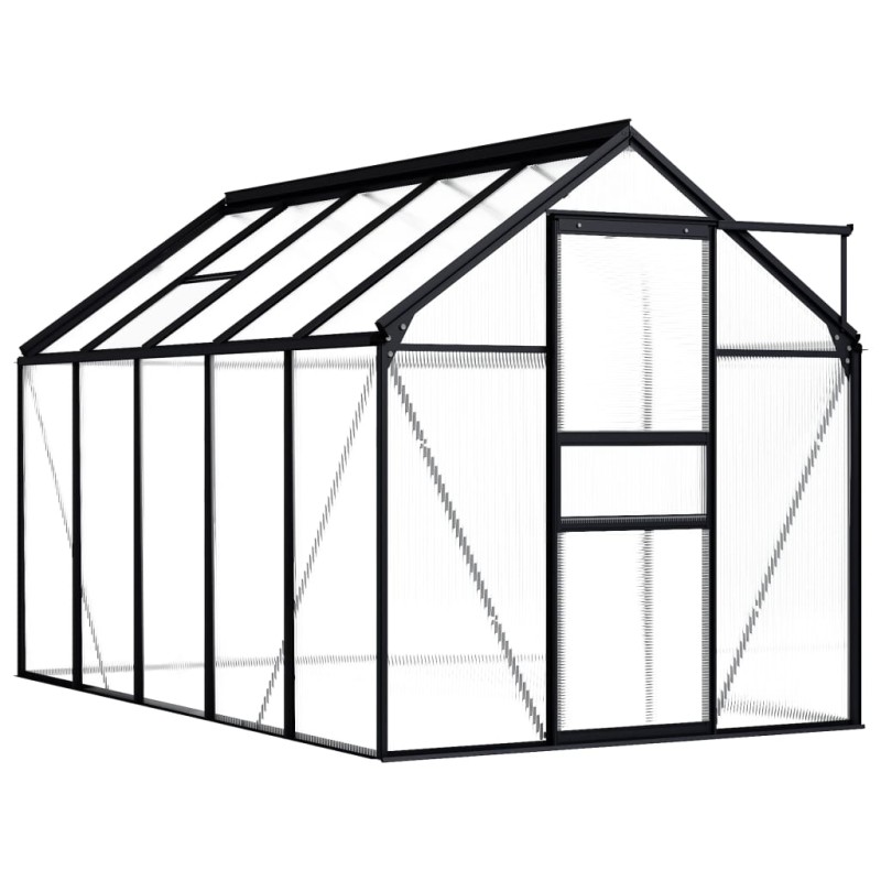 Gewächshaus Anthrazit Aluminium 5,89 m² Gewächshaus Anthrazit Aluminium 5,89 m²