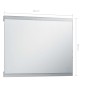 LED-Badspiegel mit Berührungssensor 80x60 cm LED-Badspiegel mit Berührungssensor 80x60 cm