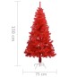 Künstlicher Weihnachtsbaum mit Ständer Rot 150 cm PVC Künstlicher Weihnachtsbaum mit Ständer Rot 150 cm PVC