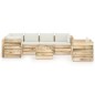 7-tlg. Garten-Lounge-Set mit Kissen Grün Imprägniertes Holz 7-tlg. Garten-Lounge-Set mit Kissen Grün Imprägniertes Holz