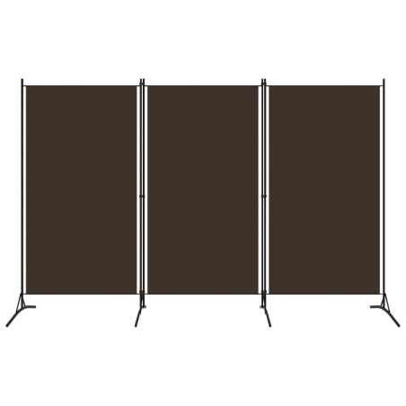 3-tlg. Raumteiler Braun 260x180 cm