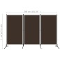 3-tlg. Raumteiler Braun 260x180 cm 3-tlg. Raumteiler Braun 260x180 cm