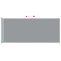 Seitenmarkise Ausziehbar 180x500 cm Grau Seitenmarkise Ausziehbar 180x500 cm Grau