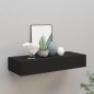 Wand-Schubladenregal Schwarz 60x23,5x10 cm MDF Wand-Schubladenregal Schwarz 60x23,5x10 cm MDF