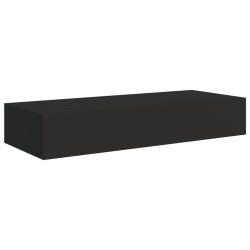 Wand-Schubladenregal Schwarz 60x23,5x10 cm MDF