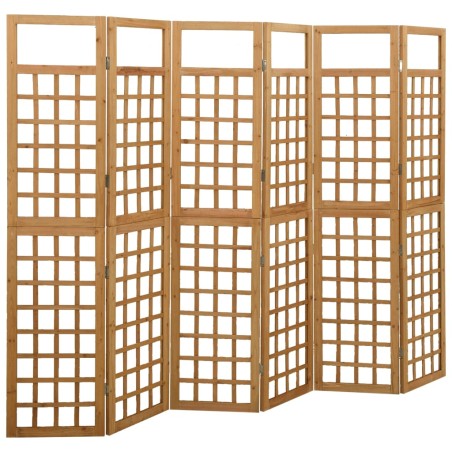 6-tlg. Paravent/Spalier Massivholz Tanne 242,5x180 cm