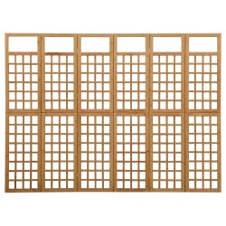 6-tlg. Paravent/Spalier Massivholz Tanne 242,5x180 cm