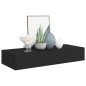 vidaXL Wandregale mit Schubladen 2 Stk. Schwarz 60x23,5x10 cm MDF vidaXL Wandregale mit Schubladen 2 Stk. Schwarz 60x23,5x10 cm MDF