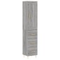Highboard Grau Sonoma 34,5x34x180 cm Holzwerkstoff Highboard Grau Sonoma 34,5x34x180 cm Holzwerkstoff