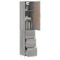 Highboard Grau Sonoma 34,5x34x180 cm Holzwerkstoff Highboard Grau Sonoma 34,5x34x180 cm Holzwerkstoff