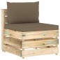 6-tlg. Garten-Lounge-Set mit Kissen Grün Imprägniertes Holz 6-tlg. Garten-Lounge-Set mit Kissen Grün Imprägniertes Holz