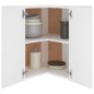 Eckhängeschrank Weiß 57x57x60 cm Holzwerkstoff Eckhängeschrank Weiß 57x57x60 cm Holzwerkstoff