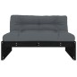 Mittelsofa Schwarz 120x80 cm Massivholz Kiefer Mittelsofa Schwarz 120x80 cm Massivholz Kiefer