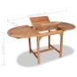 vidaXL Garten-Ausziehtisch (110-160)x80x75 cm Massivholz Teak vidaXL Garten-Ausziehtisch (110-160)x80x75 cm Massivholz Teak
