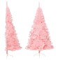 Künstlicher Halb-Weihnachtsbaum mit Ständer Rosa 210 cm PVC Künstlicher Halb-Weihnachtsbaum mit Ständer Rosa 210 cm PVC