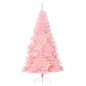 Künstlicher Halb-Weihnachtsbaum mit Ständer Rosa 210 cm PVC Künstlicher Halb-Weihnachtsbaum mit Ständer Rosa 210 cm PVC