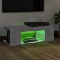 TV-Schrank mit LED-Leuchten Betongrau 90x39x30 cm TV-Schrank mit LED-Leuchten Betongrau 90x39x30 cm