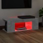 TV-Schrank mit LED-Leuchten Betongrau 90x39x30 cm TV-Schrank mit LED-Leuchten Betongrau 90x39x30 cm