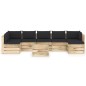 8-tlg. Garten-Lounge-Set mit Kissen Grün Imprägniertes Holz 8-tlg. Garten-Lounge-Set mit Kissen Grün Imprägniertes Holz