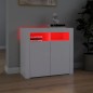 vidaXL Sideboard mit LED-Leuchten Weiß 80x35x75 cm vidaXL Sideboard mit LED-Leuchten Weiß 80x35x75 cm