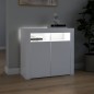 vidaXL Sideboard mit LED-Leuchten Weiß 80x35x75 cm vidaXL Sideboard mit LED-Leuchten Weiß 80x35x75 cm
