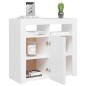 vidaXL Sideboard mit LED-Leuchten Weiß 80x35x75 cm vidaXL Sideboard mit LED-Leuchten Weiß 80x35x75 cm