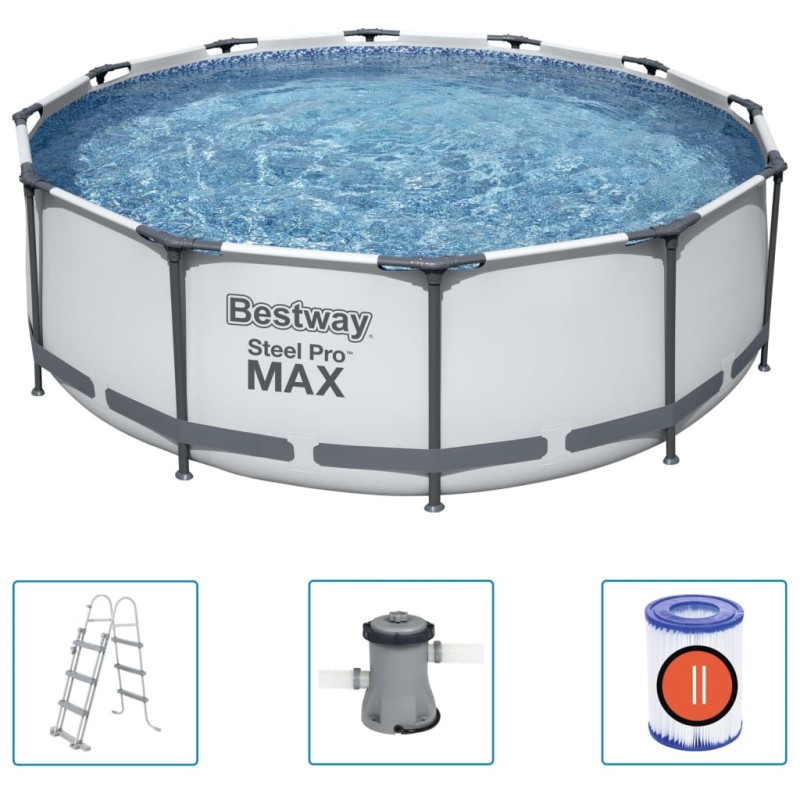 Bestway Steel Pro MAX Swimmingpool-Set 366x100 cm Bestway Steel Pro MAX Swimmingpool-Set 366x100 cm