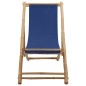vidaXL Liegestuhl Bambus und Canvas Marineblau vidaXL Liegestuhl Bambus und Canvas Marineblau