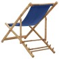 vidaXL Liegestuhl Bambus und Canvas Marineblau vidaXL Liegestuhl Bambus und Canvas Marineblau
