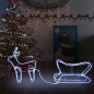 Weihnachtsdekoration Rentiere und Schlitten Outdoor 252 LEDs Weihnachtsdekoration Rentiere und Schlitten Outdoor 252 LEDs