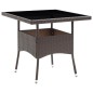 Garten-Esstisch Braun Poly Rattan Garten-Esstisch Braun Poly Rattan