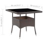 Garten-Esstisch Braun Poly Rattan Garten-Esstisch Braun Poly Rattan