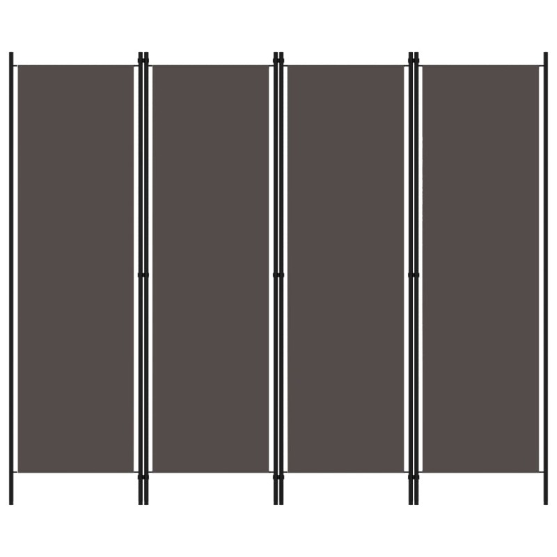 4-tlg. Raumteiler Anthrazit 200x180 cm 4-tlg. Raumteiler Anthrazit 200x180 cm