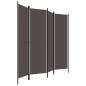 4-tlg. Raumteiler Anthrazit 200x180 cm 4-tlg. Raumteiler Anthrazit 200x180 cm