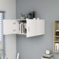 Wandschrank Weiß 80 x 39 x 40 cm Holzwerkstoff Wandschrank Weiß 80 x 39 x 40 cm Holzwerkstoff