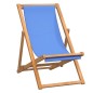 vidaXL Liegestuhl Teak 56x105x96 cm Blau vidaXL Liegestuhl Teak 56x105x96 cm Blau