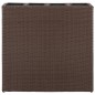 Garten-Hochbeet mit 4 Töpfen Poly Rattan Braun Garten-Hochbeet mit 4 Töpfen Poly Rattan Braun
