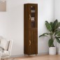 Highboard Braun Eichen-Optik 34,5x34x180 cm Holzwerkstoff Highboard Braun Eichen-Optik 34,5x34x180 cm Holzwerkstoff
