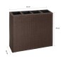 Garten-Hochbeet mit 4 Töpfen Poly Rattan Braun Garten-Hochbeet mit 4 Töpfen Poly Rattan Braun
